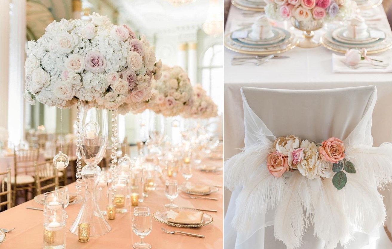 Оформление столов гостей на свадьбе 2020 года: новинки фото