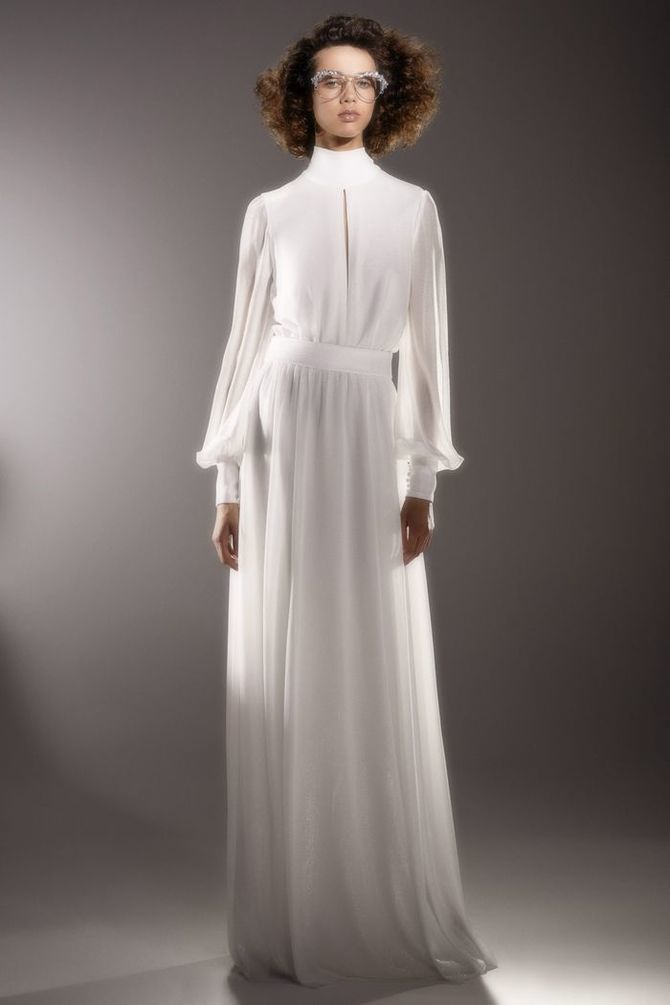 Модные свадебные платья с рукавами 2020-2021 15