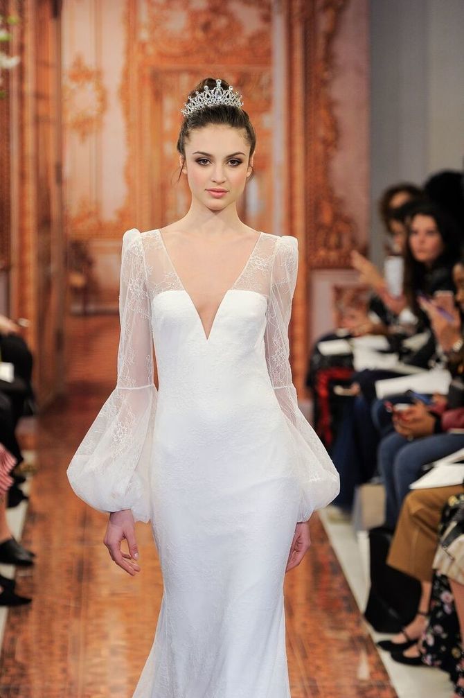 Модные свадебные платья с рукавами 2020-2021 19
