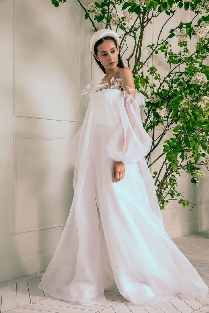Модные свадебные платья с рукавами 2020-2021 25