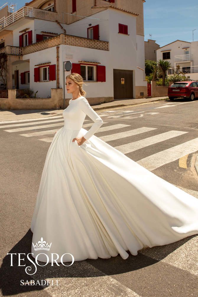 Модные свадебные платья с рукавами 2020-2021 4