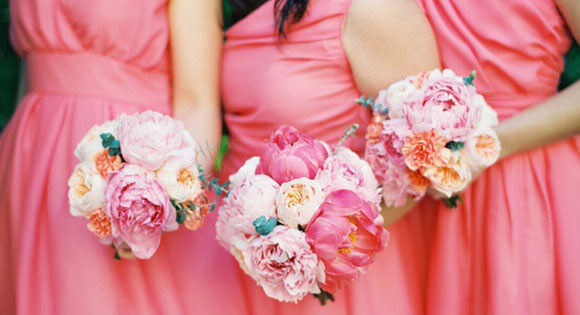 Свадебные букеты розовые для подруг невесты