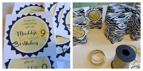 golden birthday goodies