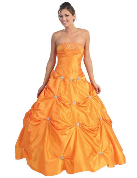 Royal Orange Wedding Dresses