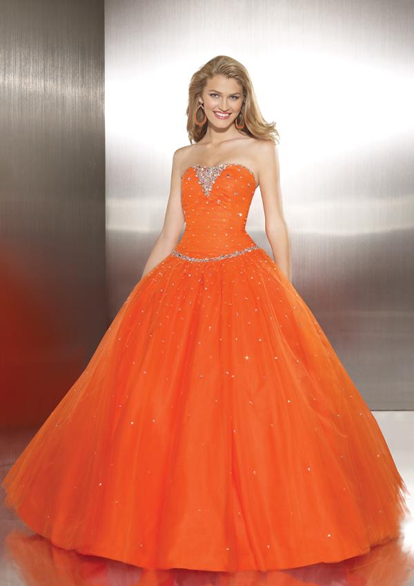orange wedding dresses for women