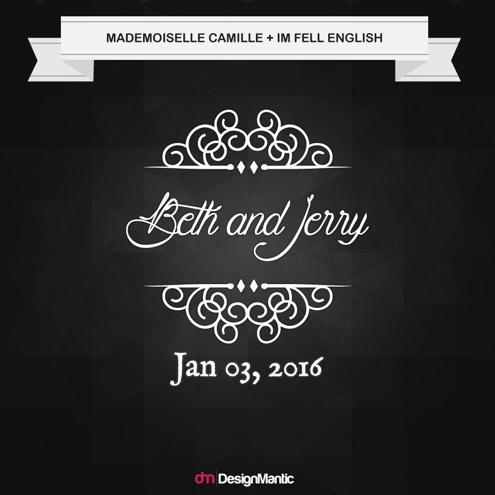 wedding monogram font pairing 2