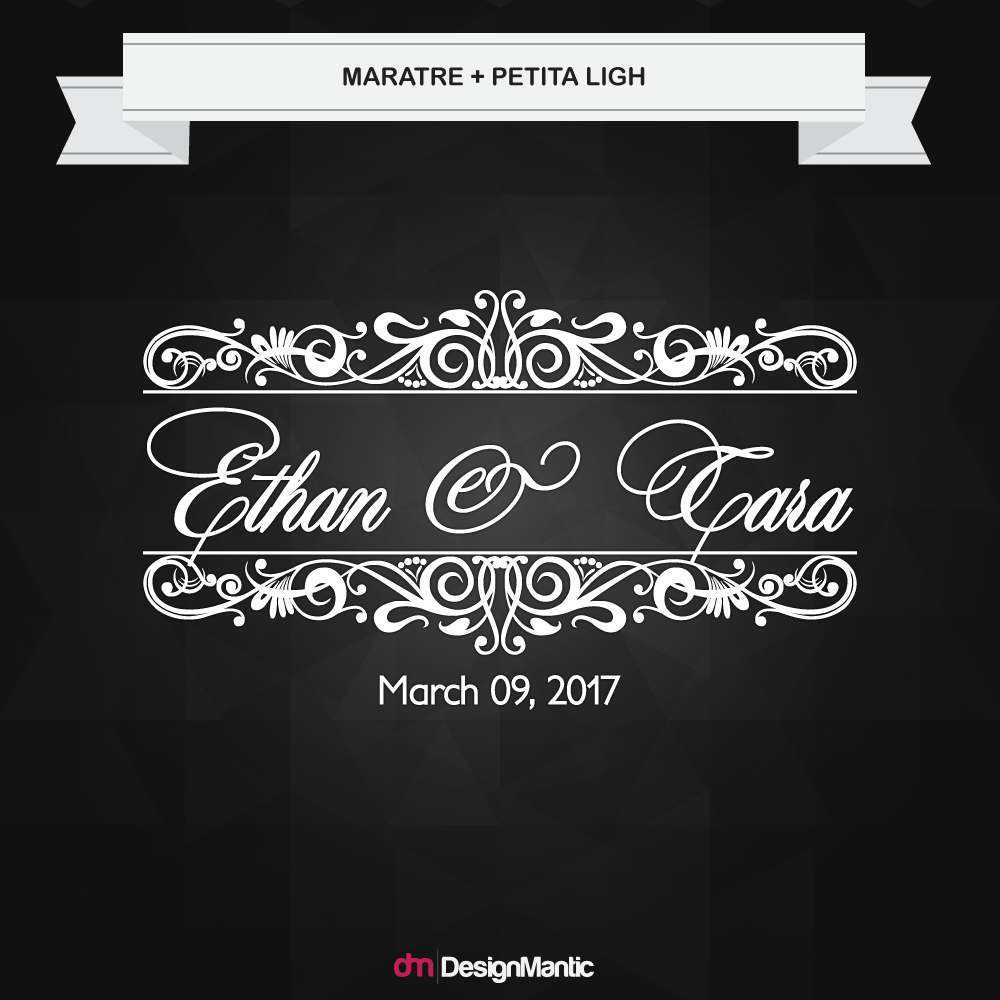 wedding monogram font pairing 3