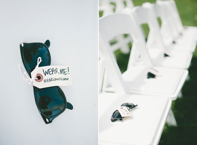 sun glasses for wedding ceremony