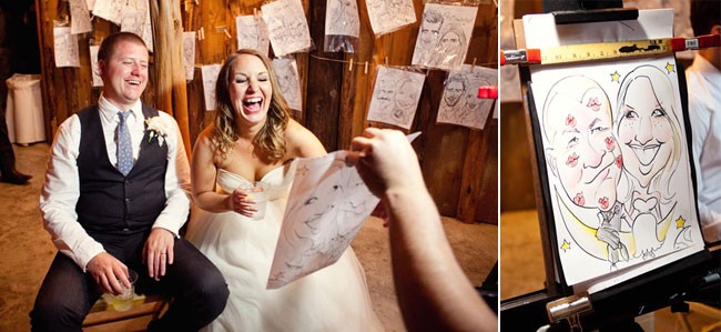 cartoonist for wedding reception guests