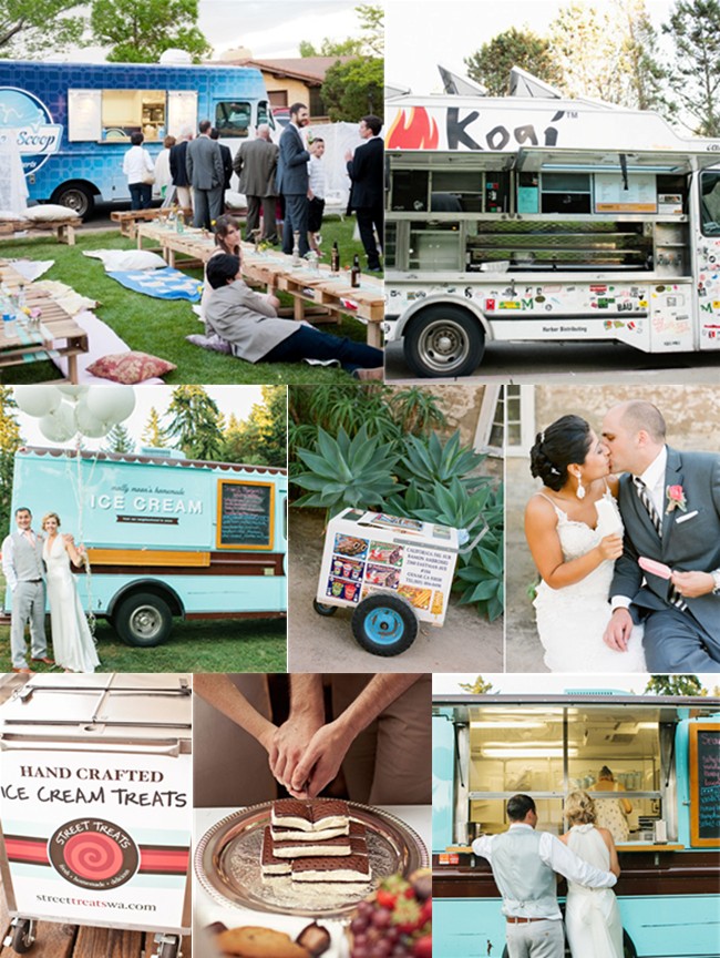 Wedding reception food trucks