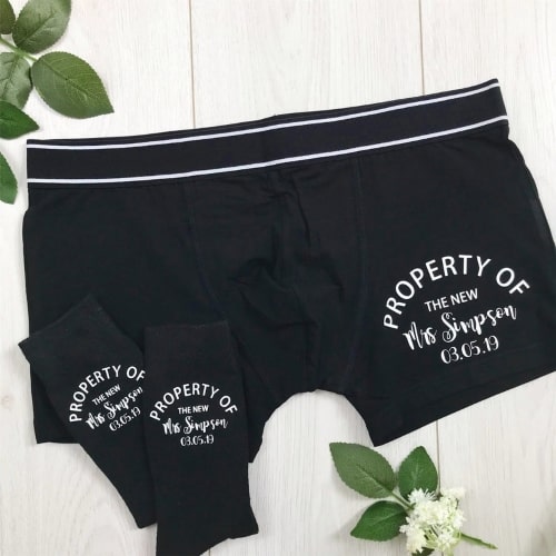 Cute Groom Boxers and Socks