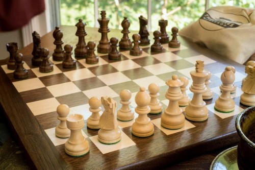 Engraved Wooden Chess Set