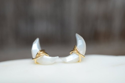 Moonstone Studs for 3rd anniversary gift for wife