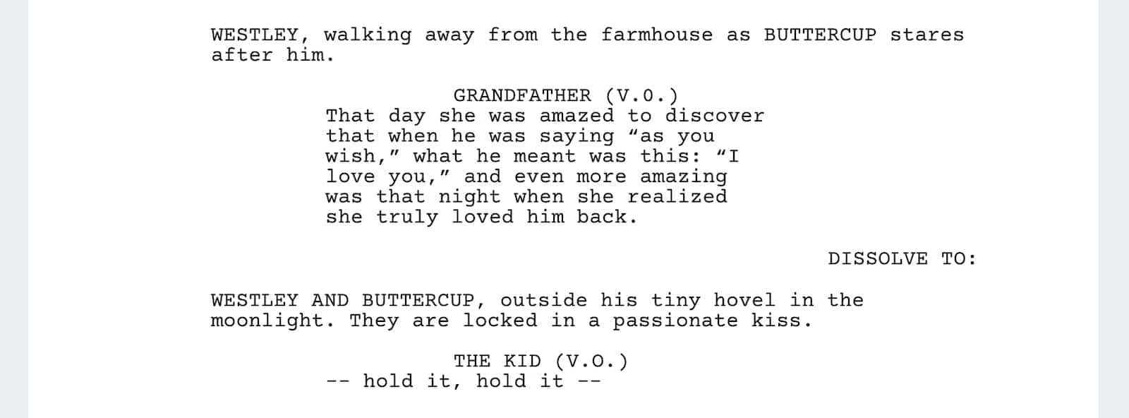 The Princess Bride Script - As You Wish - StudioBinder The Princess Bride Script - As You Wish - StudioBinder