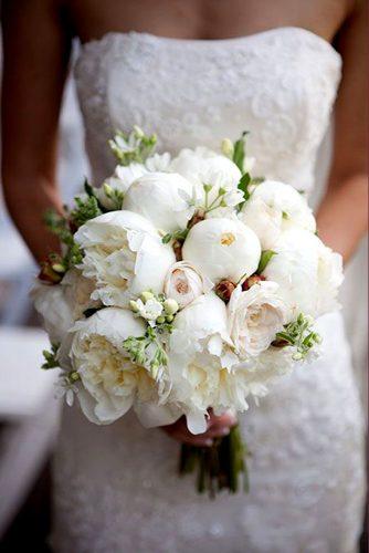 wedding bouquet with gorgeouse white peonies