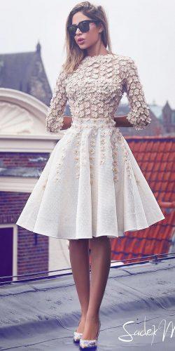 long sleeve short bridal gowns wedding dresses 4