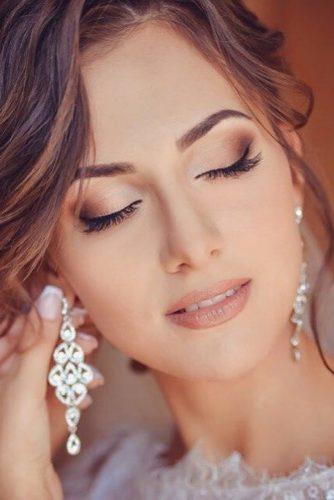 wedding makeup classic makeup with earrings pyzhik anastasia