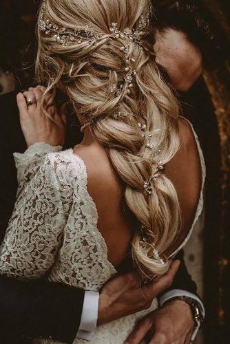 boho wedding hairstyles bohemian barid with-accessories carlablain photography