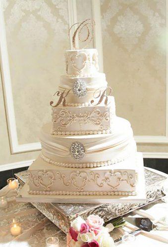 wedding cakes pictures white cake with monogram palermobakery