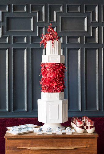 wedding cakes pictures white red cake vanillabeancakeryofficial