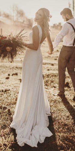 rustic wedding dresses simple sheath low back country rodrigovipych
