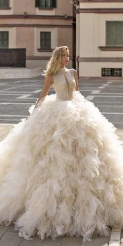 best wedding dresses ball gown sequins top ruffled skirt wona