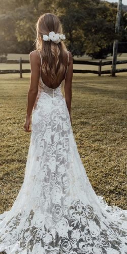  wedding dress designers a line with straps backless with train boho grace loves lace
