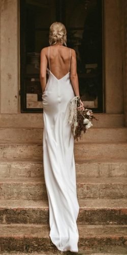 wedding dress designers sheath with spaghetti straps backless simple grace loves lace