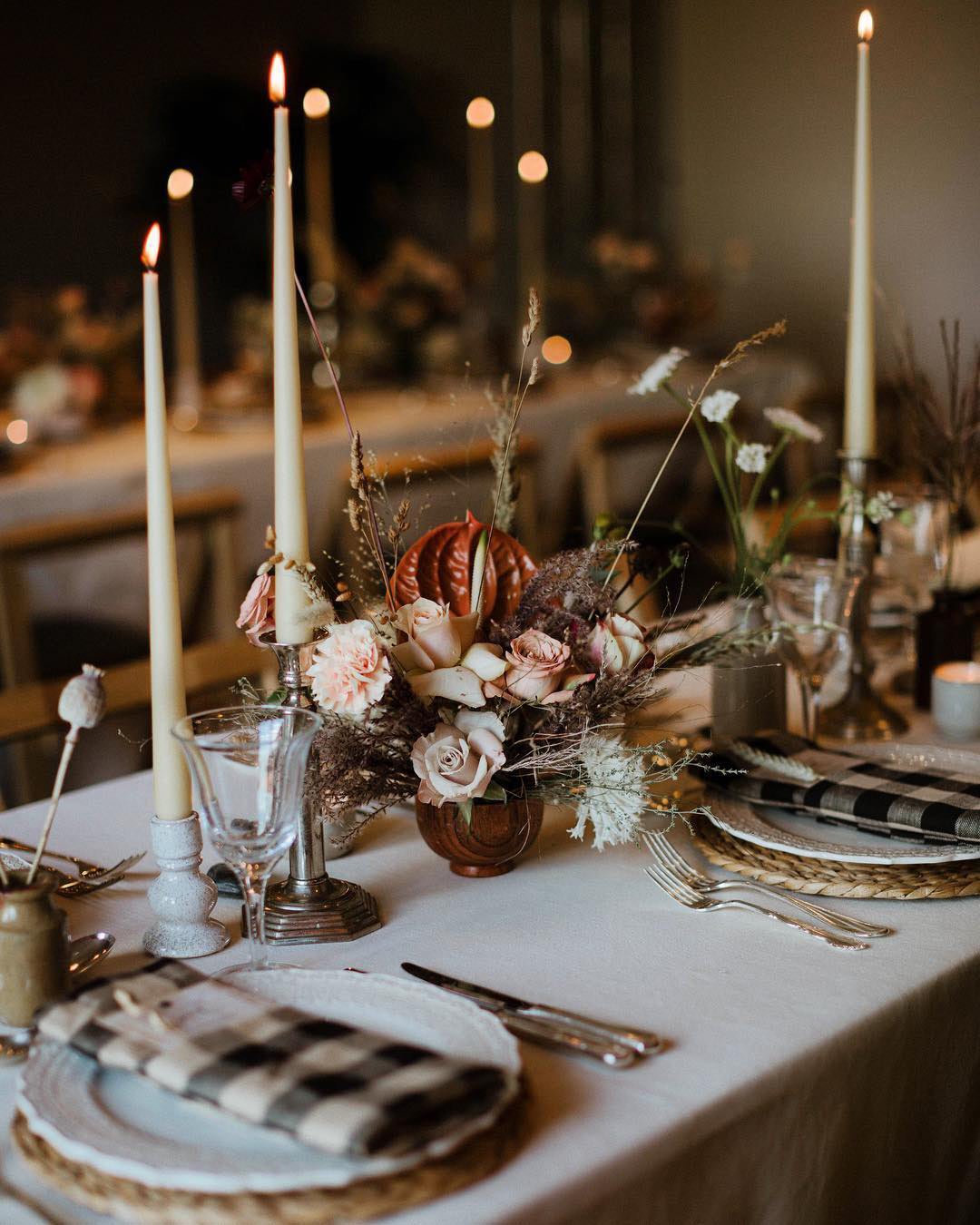 wedding ideas herb flowers table centerpiece