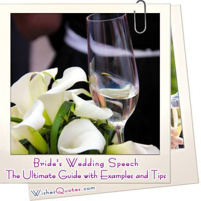 Brides wedding speech